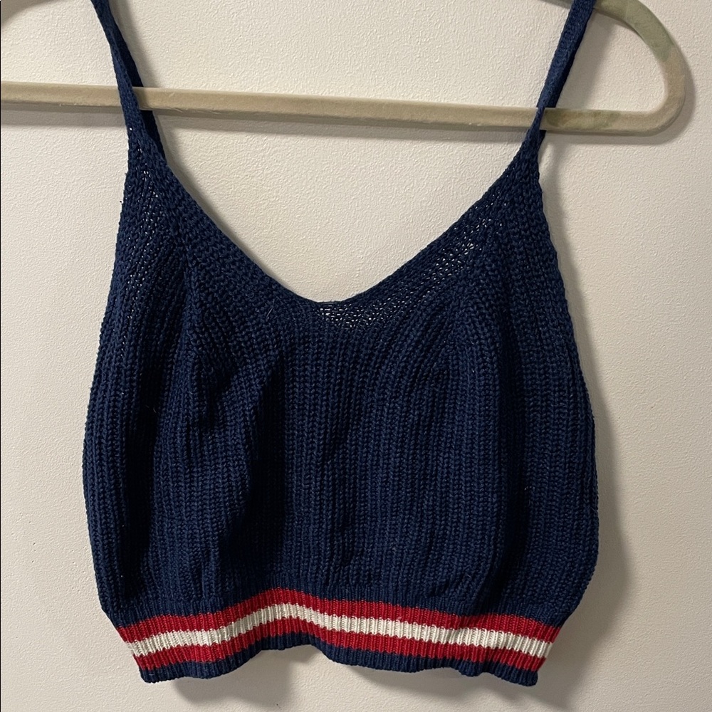 American Eagle Outfitters Dark Blue Knit Top
